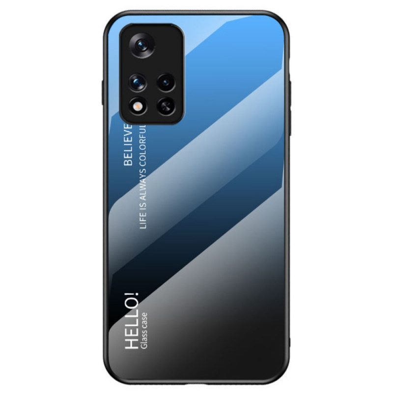 Hoesje voor Poco M4 Pro 5G Gehard Glas Hallo