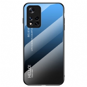 Hoesje voor Poco M4 Pro 5G Gehard Glas Hallo