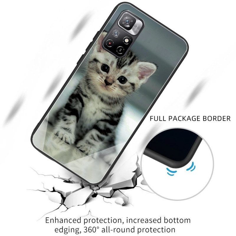 Hoesje voor Poco M4 Pro 5G Kitten Gehard Glas