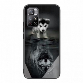 Hoesje voor Poco M4 Pro 5G Puppy Dream Gehard Glas