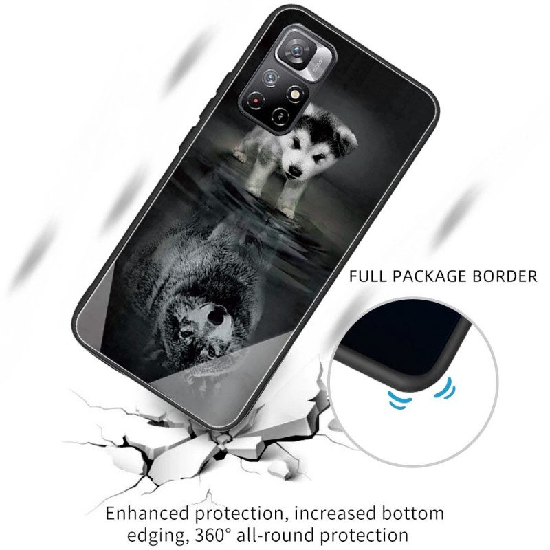 Hoesje voor Poco M4 Pro 5G Puppy Dream Gehard Glas