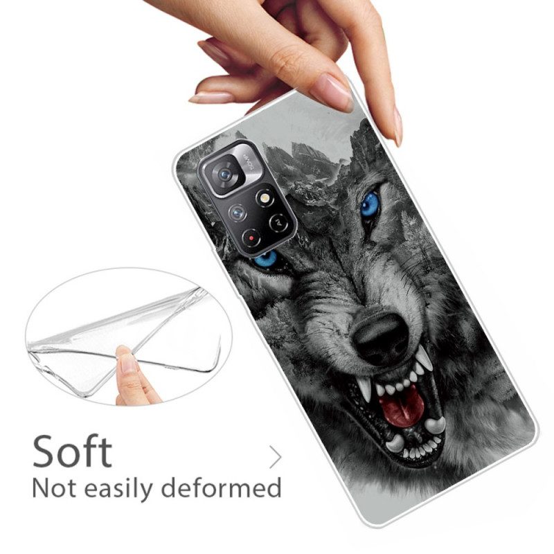 Hoesje voor Poco M4 Pro 5G Sublieme Wolf