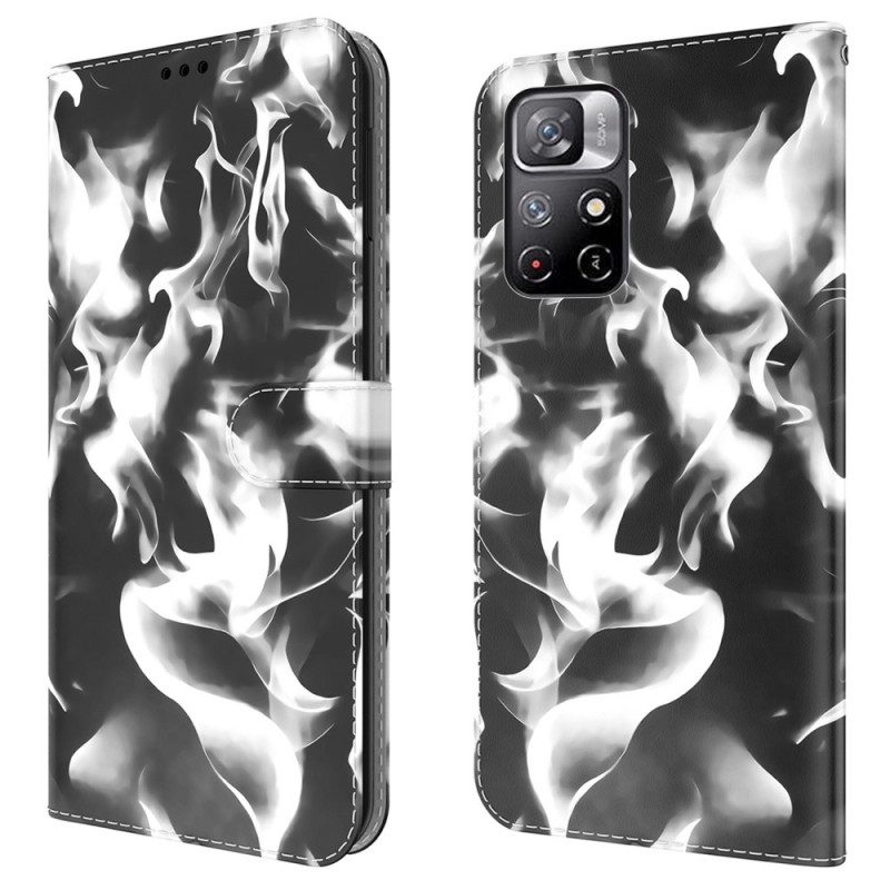 Leren Hoesje voor Poco M4 Pro 5G Abstract Patroon