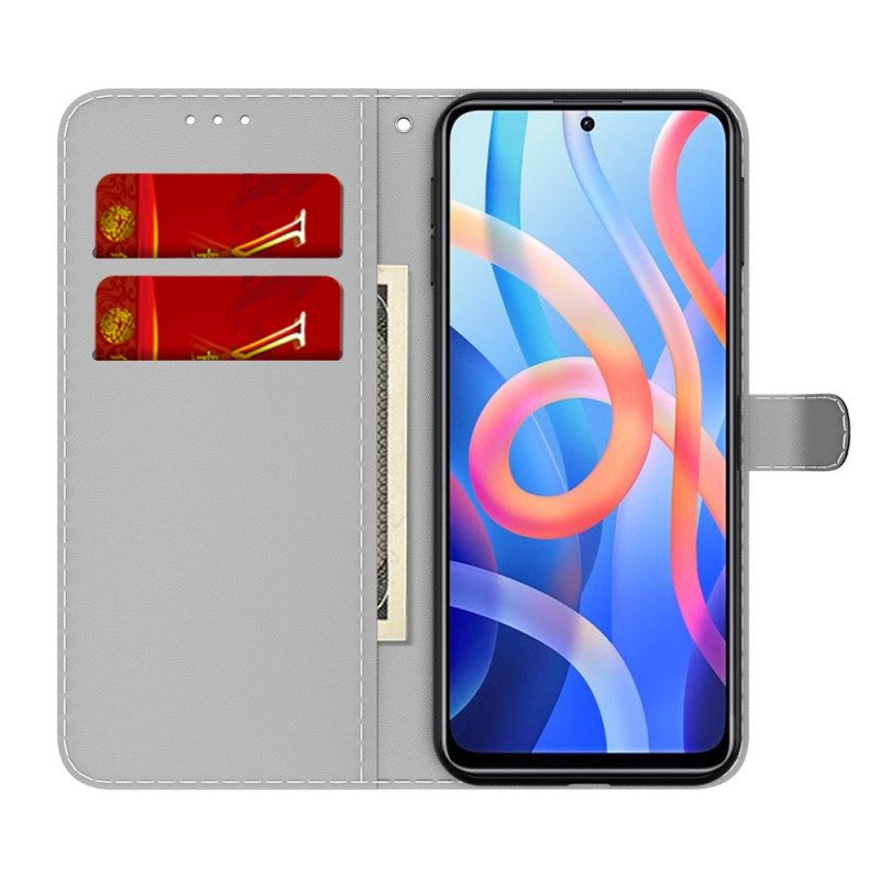 Leren Hoesje voor Poco M4 Pro 5G Abstract Patroon