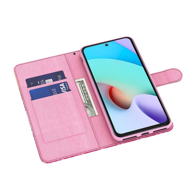 Leren Hoesje voor Poco M4 Pro 5G Blauwe Vlinders