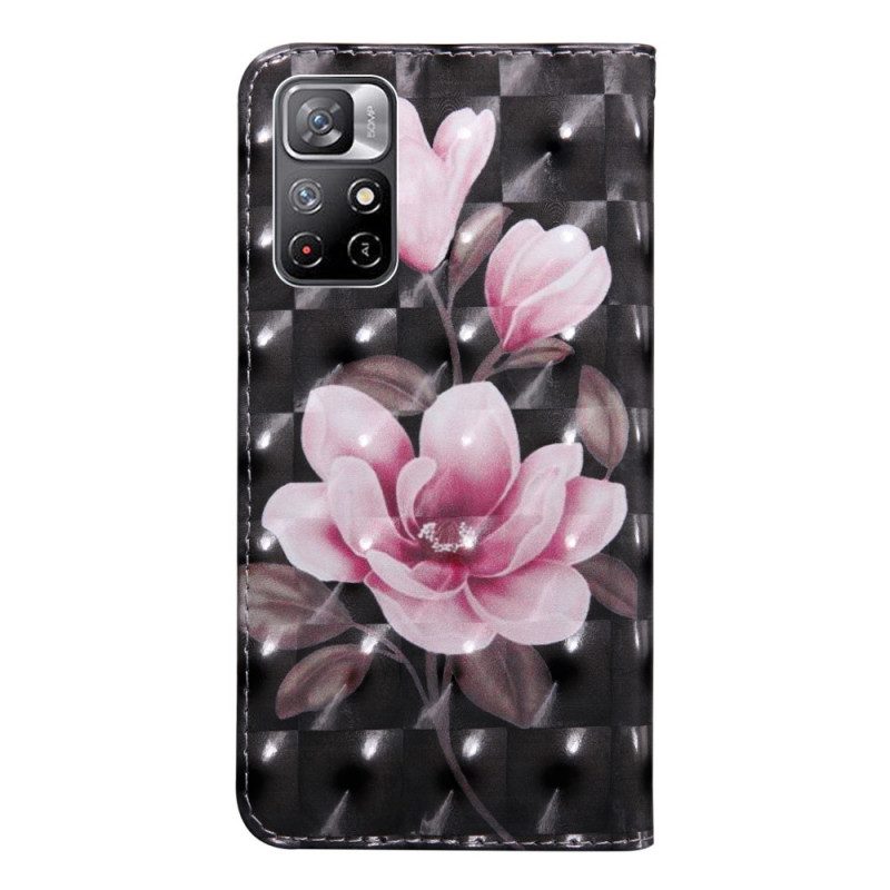 Leren Hoesje voor Poco M4 Pro 5G Bloesem Bloemen