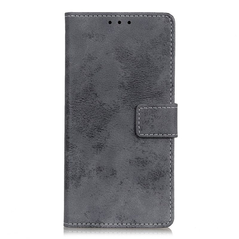 Leren Hoesje voor Poco M4 Pro 5G Vintage Leereffect