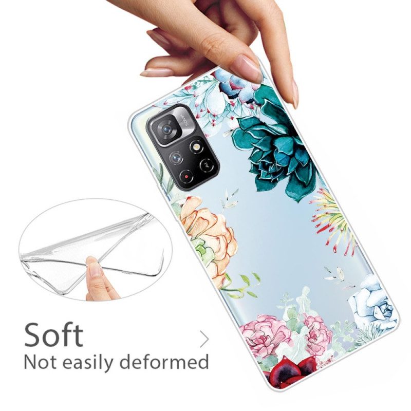 Telefoonhoesje voor Poco M4 Pro 5G Aquarel Bloemen