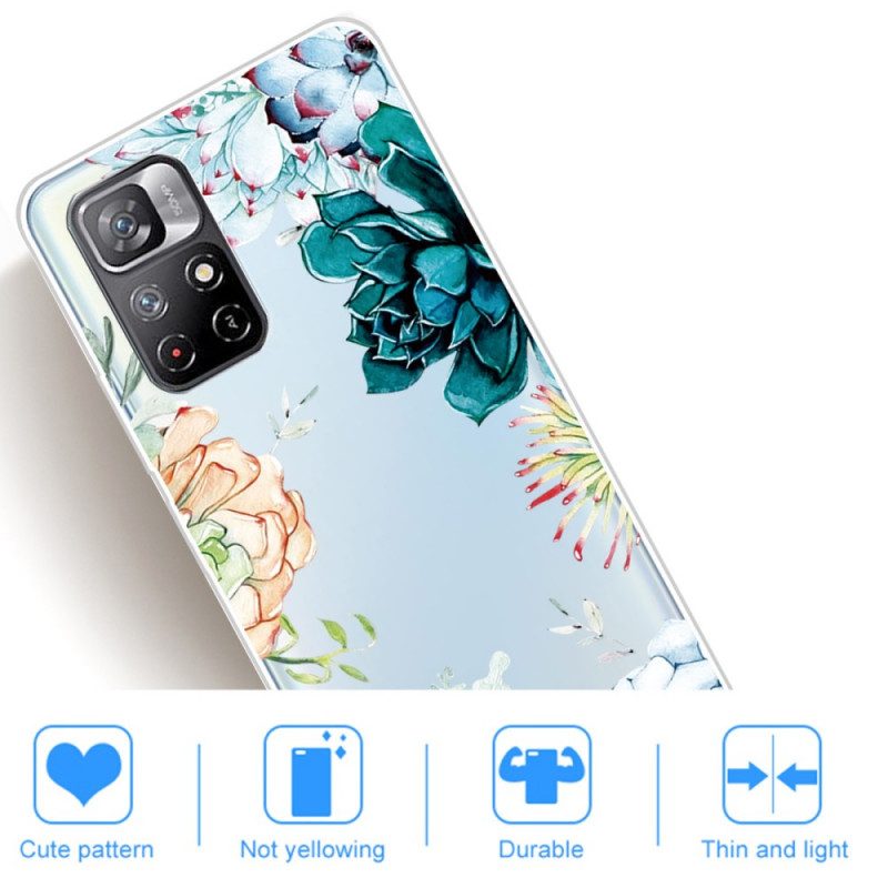 Telefoonhoesje voor Poco M4 Pro 5G Aquarel Bloemen