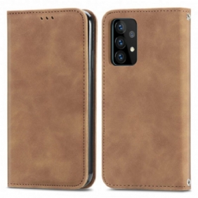 Bescherming Hoesje voor Samsung Galaxy A52 4G / A52 5G / A52s 5G Folio-hoesje Chique Leereffect