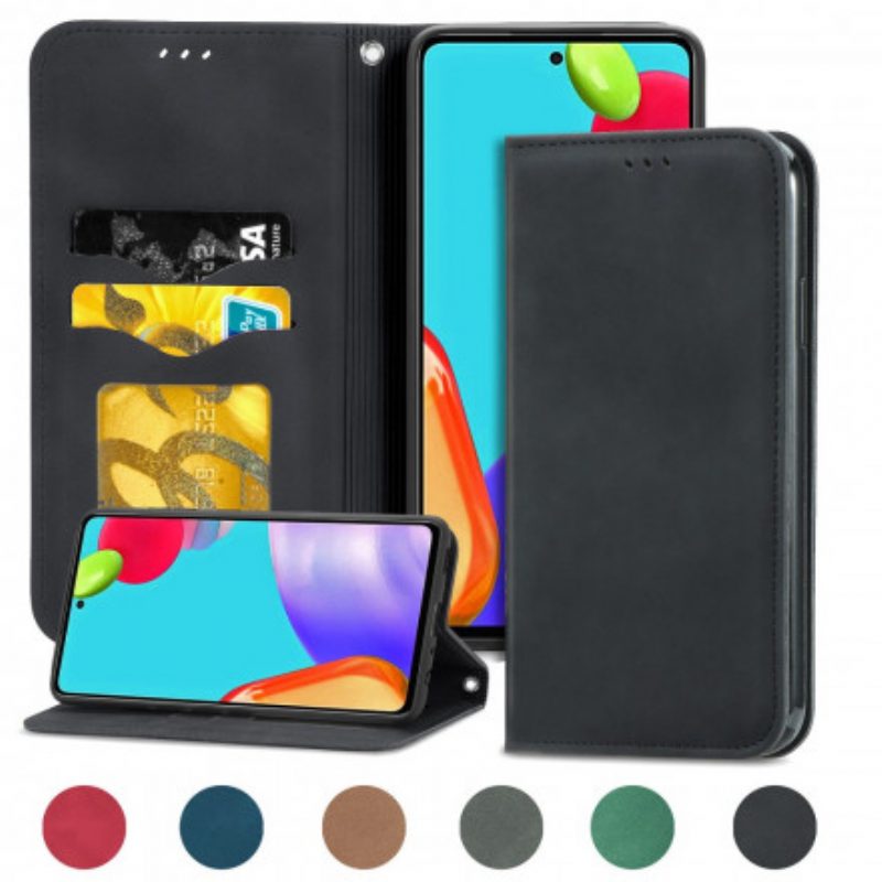 Bescherming Hoesje voor Samsung Galaxy A52 4G / A52 5G / A52s 5G Folio-hoesje Chique Leereffect