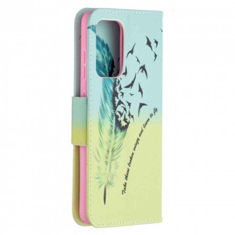 Flip Case voor Samsung Galaxy A52 4G / A52 5G / A52s 5G Leren Vliegen