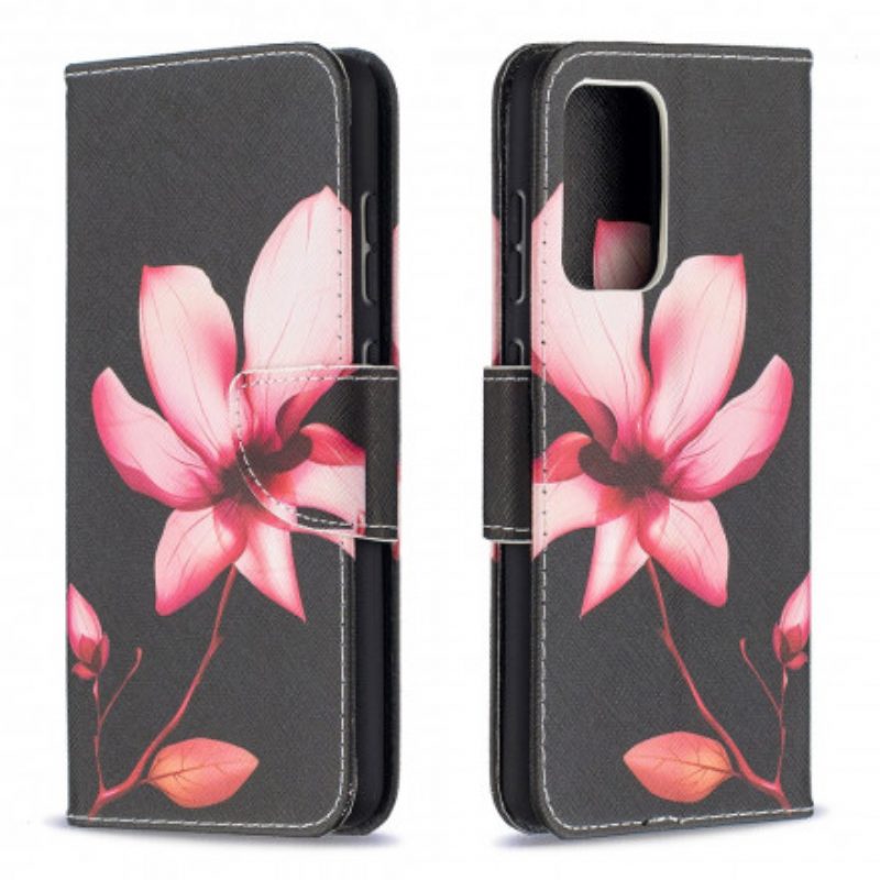 Flip Case voor Samsung Galaxy A52 4G / A52 5G / A52s 5G Roze Bloem