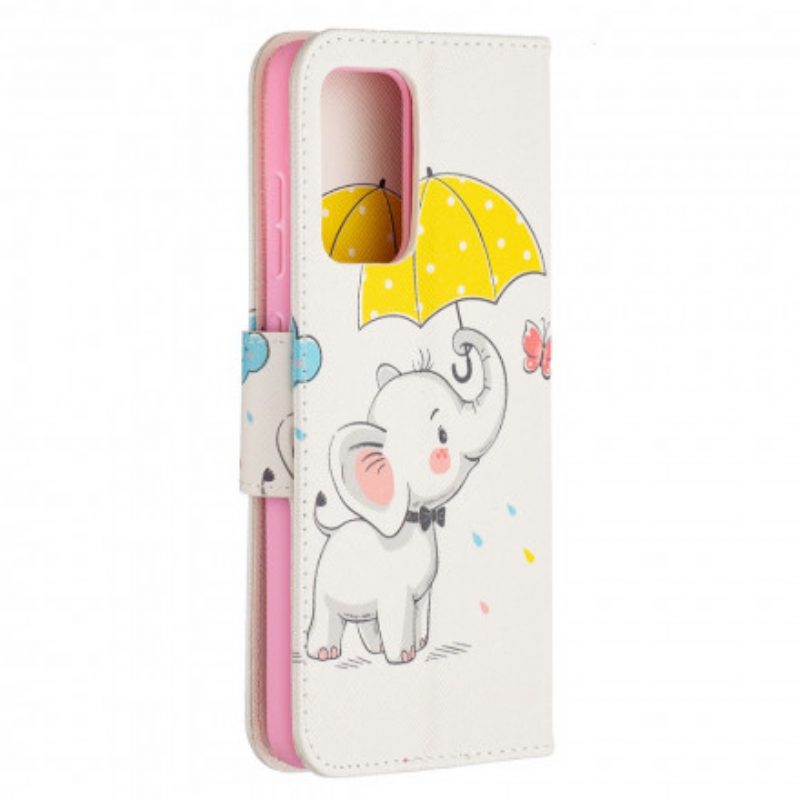 Folio-hoesje voor Samsung Galaxy A52 4G / A52 5G / A52s 5G Baby Olifant