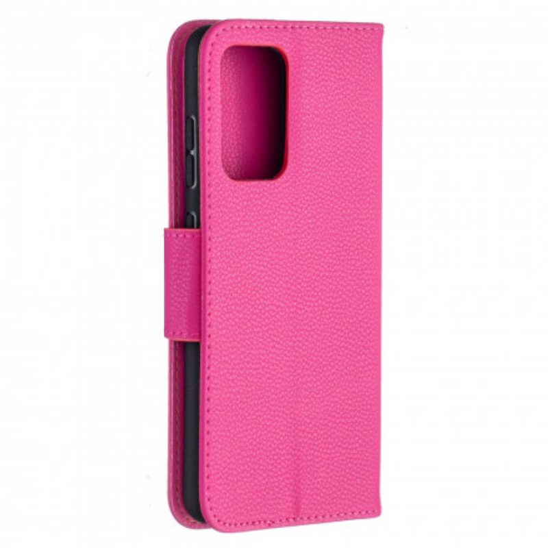 Folio-hoesje voor Samsung Galaxy A52 4G / A52 5G / A52s 5G Flip Case Lychee Rabat Schuin