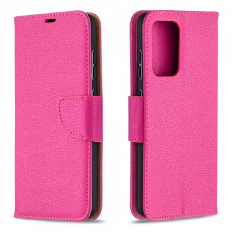 Folio-hoesje voor Samsung Galaxy A52 4G / A52 5G / A52s 5G Flip Case Lychee Rabat Schuin