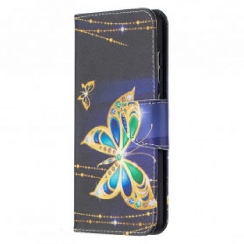 Folio-hoesje voor Samsung Galaxy A52 4G / A52 5G / A52s 5G Gouden Vlinders