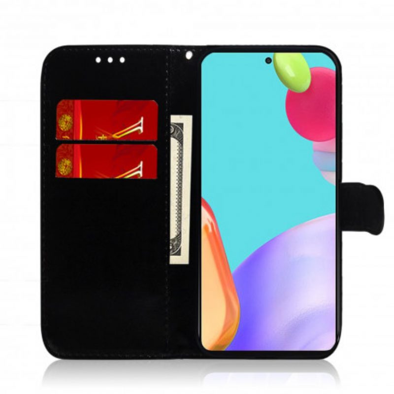 Folio-hoesje voor Samsung Galaxy A52 4G / A52 5G / A52s 5G Spiegelhoes Van Imitatieleer