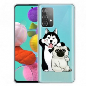 Hoesje voor Samsung Galaxy A52 4G / A52 5G / A52s 5G Grappige Honden