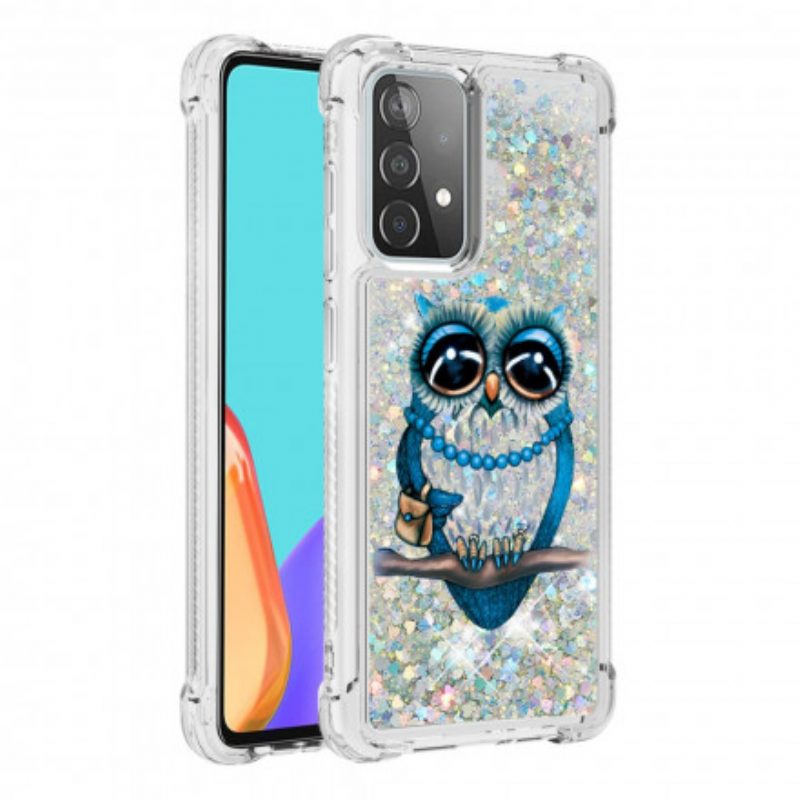 Hoesje voor Samsung Galaxy A52 4G / A52 5G / A52s 5G Miss Uil Pailletten