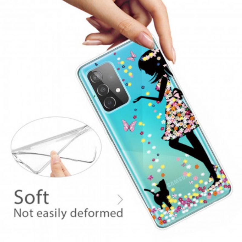 Hoesje voor Samsung Galaxy A52 4G / A52 5G / A52s 5G Mooi Bloemhoofd