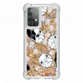 Hoesje voor Samsung Galaxy A52 4G / A52 5G / A52s 5G Mr Dog Pailletten