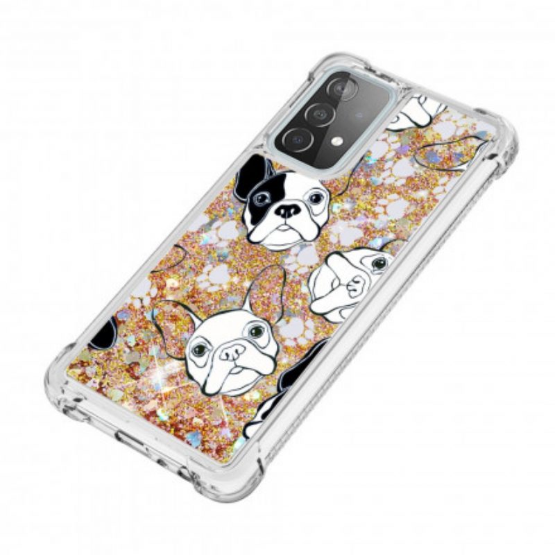 Hoesje voor Samsung Galaxy A52 4G / A52 5G / A52s 5G Mr Dog Pailletten