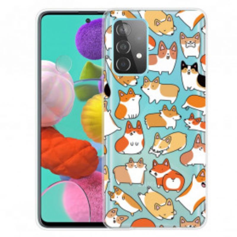 Hoesje voor Samsung Galaxy A52 4G / A52 5G / A52s 5G Naadloze Meerdere Honden