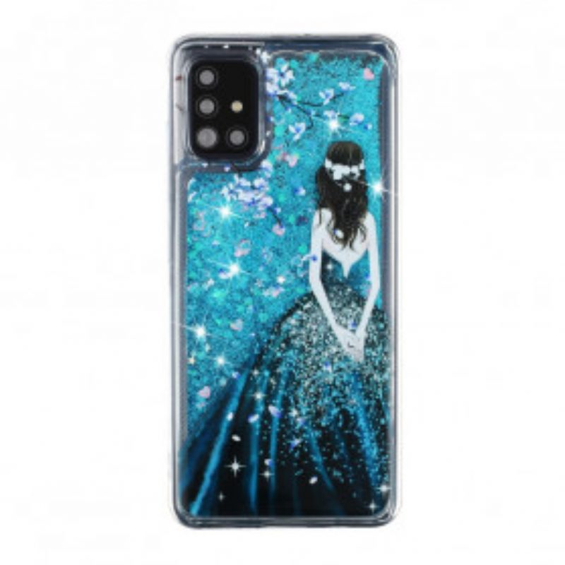 Hoesje voor Samsung Galaxy A52 4G / A52 5G / A52s 5G Vrouw Pailletten