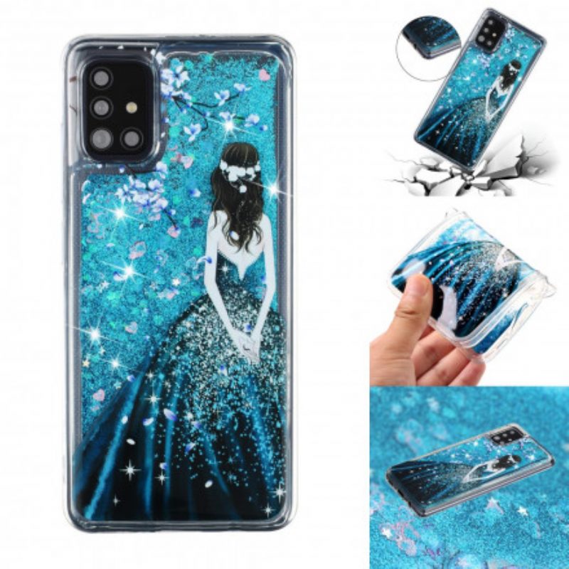 Hoesje voor Samsung Galaxy A52 4G / A52 5G / A52s 5G Vrouw Pailletten