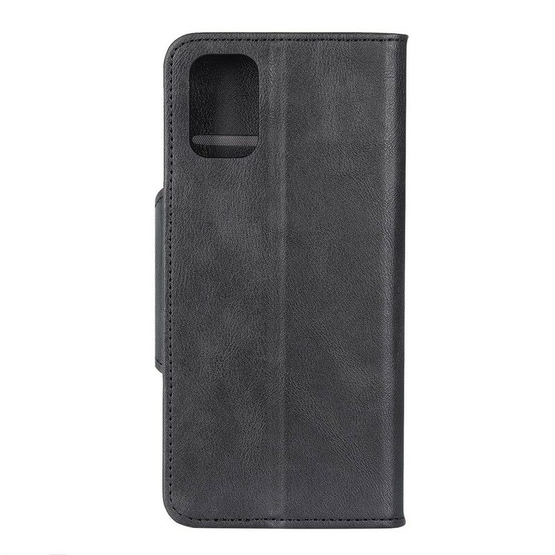 Leren Hoesje voor Samsung Galaxy A52 4G / A52 5G / A52s 5G Vintage Knop Van Imitatieleer