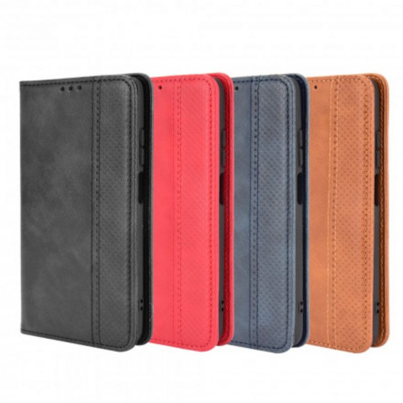 Bescherming Hoesje voor Xiaomi Redmi 10 Folio-hoesje Gestileerd Vintage Leereffect