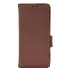 Flip Case voor Xiaomi Redmi 10 Graanleer-effect