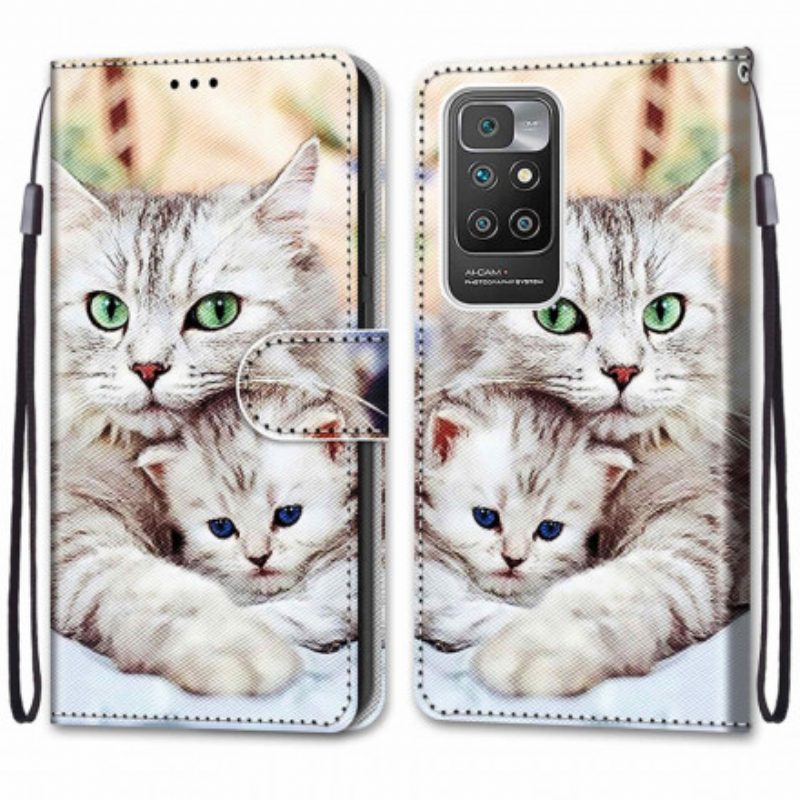 Flip Case voor Xiaomi Redmi 10 Katten Familie