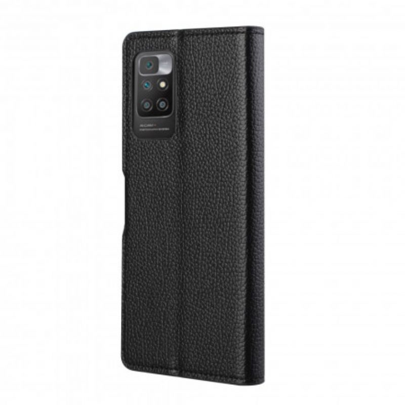 Flip Case voor Xiaomi Redmi 10 Litchi-nerf Leereffect