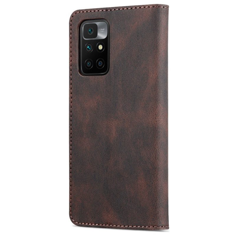 Folio-hoesje voor Xiaomi Redmi 10 Azns Ledereffect