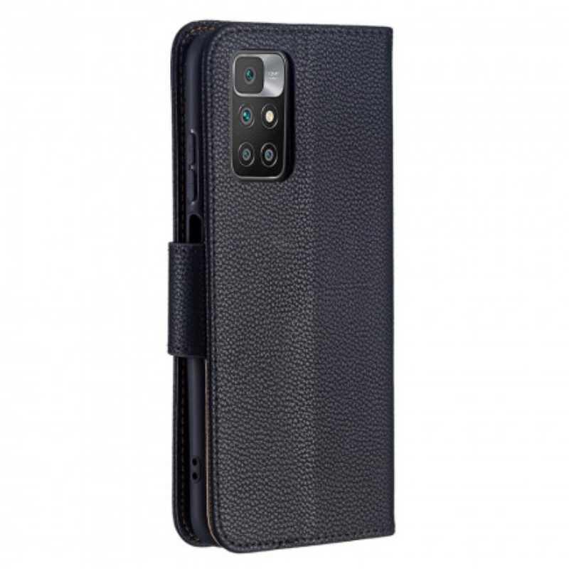 Folio-hoesje voor Xiaomi Redmi 10 Flip Case Lychee Rabat Schuin