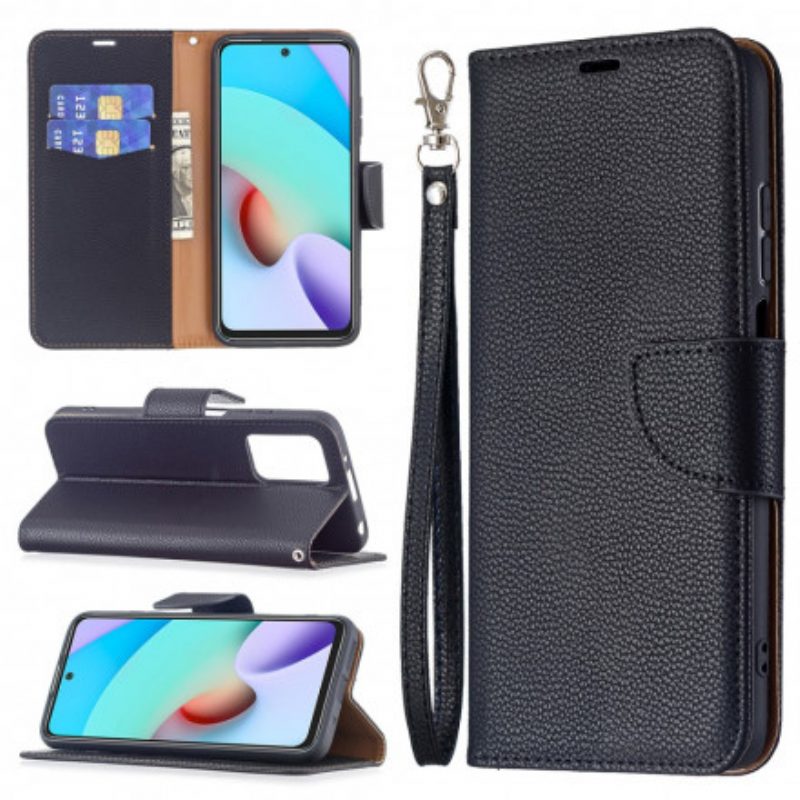 Folio-hoesje voor Xiaomi Redmi 10 Flip Case Lychee Rabat Schuin