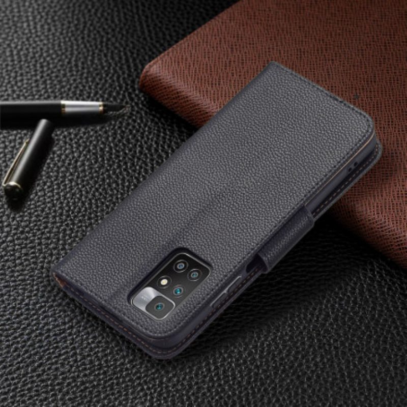 Folio-hoesje voor Xiaomi Redmi 10 Flip Case Lychee Rabat Schuin