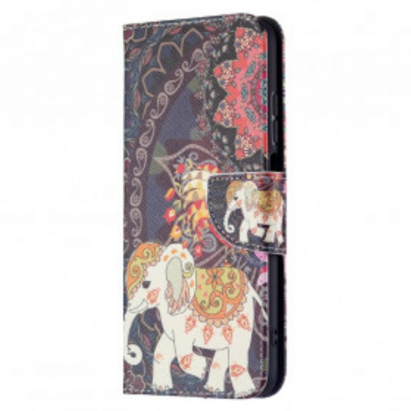 Folio-hoesje voor Xiaomi Redmi 10 Indische Olifanten