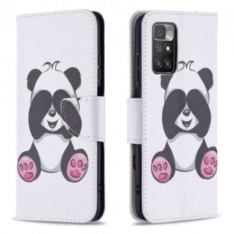 Folio-hoesje voor Xiaomi Redmi 10 Panda-plezier