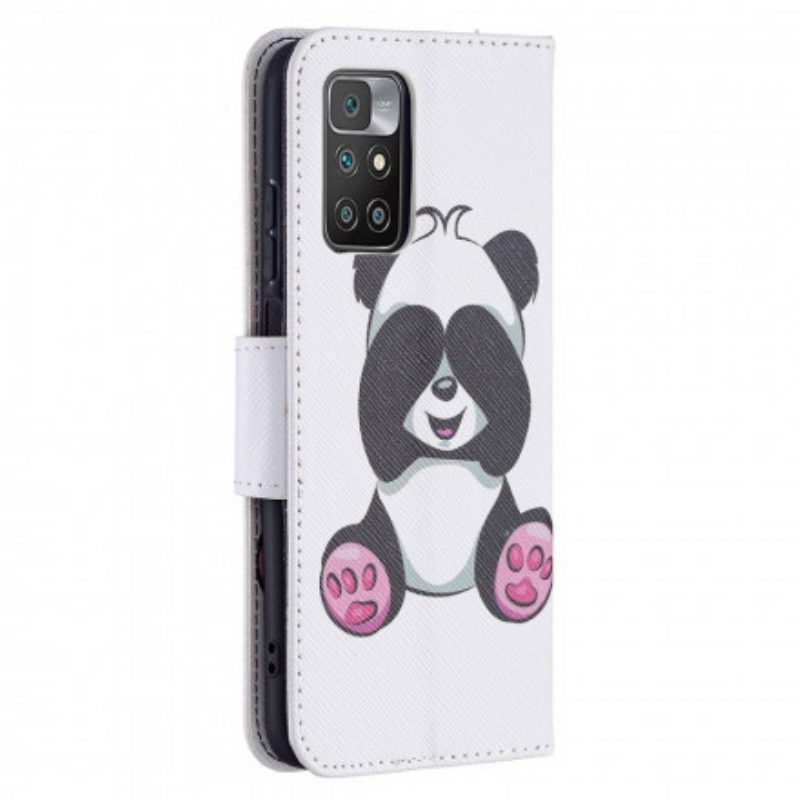 Folio-hoesje voor Xiaomi Redmi 10 Panda-plezier