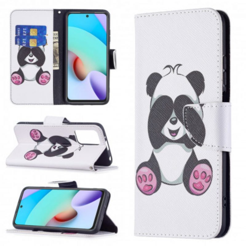 Folio-hoesje voor Xiaomi Redmi 10 Panda-plezier