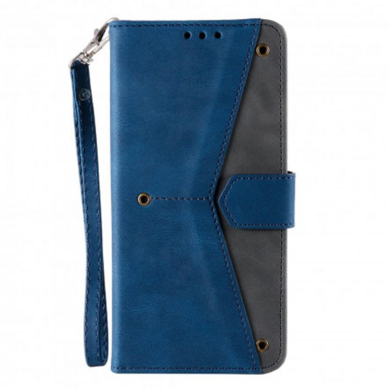 Folio-hoesje voor Xiaomi Redmi 10 Skin-touch-naden