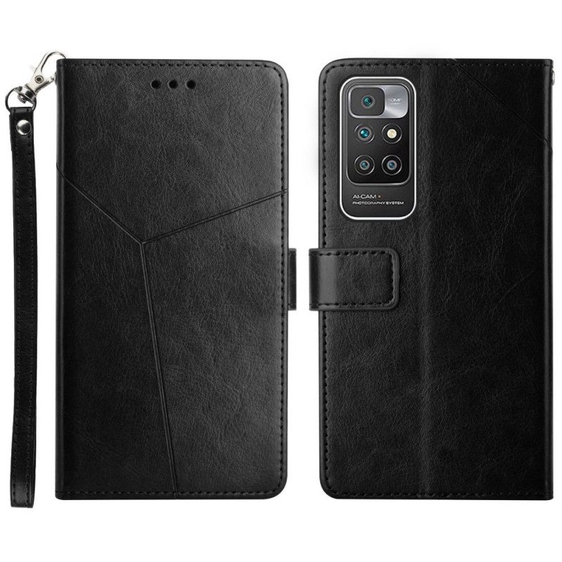 Folio-hoesje voor Xiaomi Redmi 10 Stijl Leer Geo Y Design