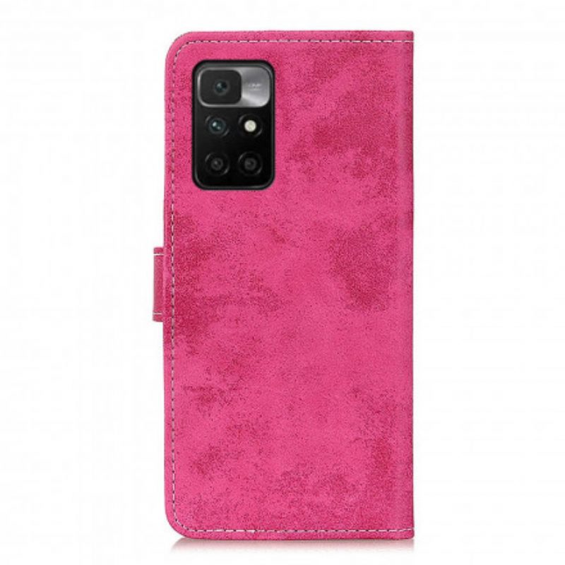 Folio-hoesje voor Xiaomi Redmi 10 Vintage Leereffect