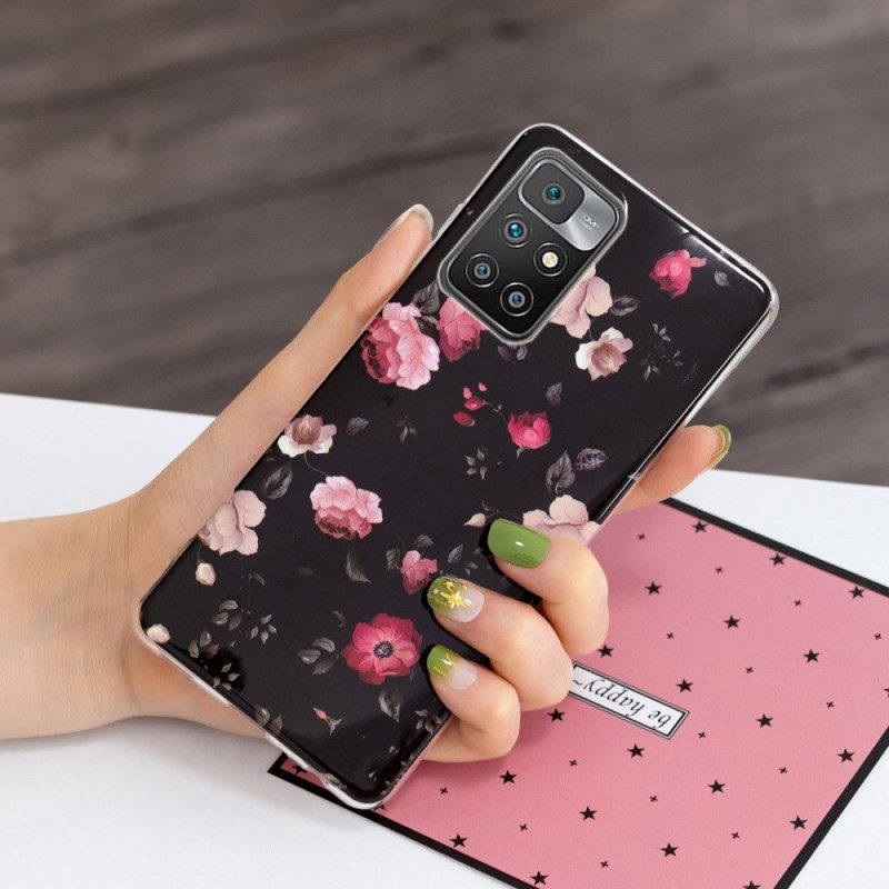 Hoesje voor Xiaomi Redmi 10 Fluorescerende Bloemen