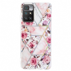 Hoesje voor Xiaomi Redmi 10 Gemarmerde Bloemen