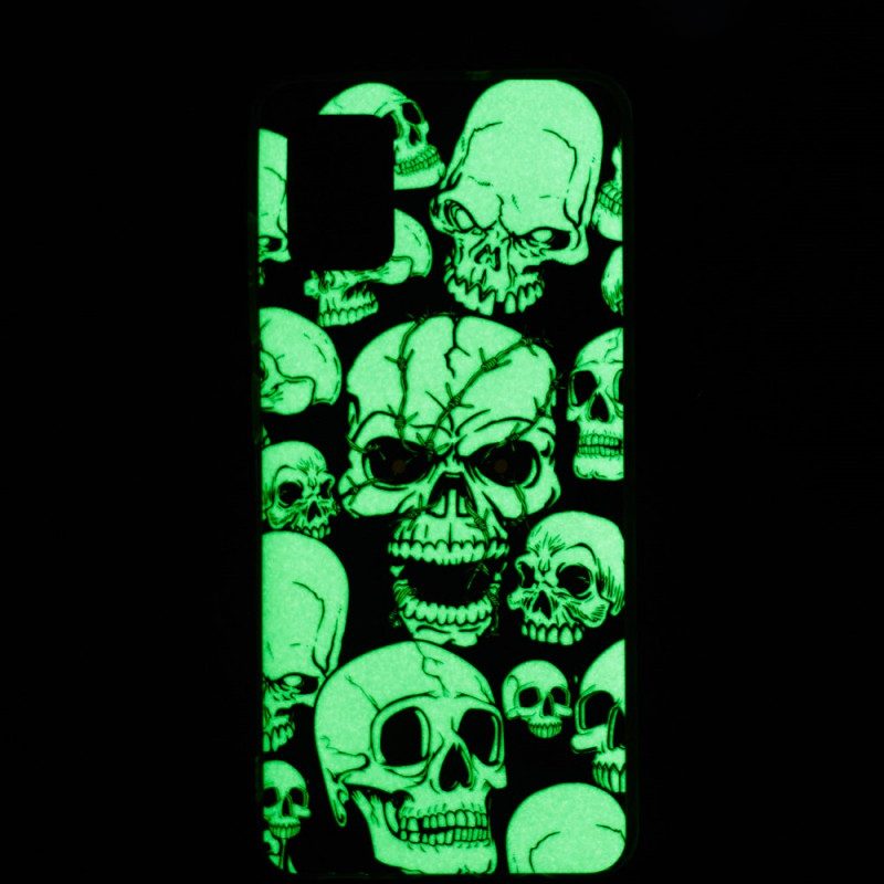 Hoesje voor Xiaomi Redmi 10 Let Op Fluorescerende Schedels