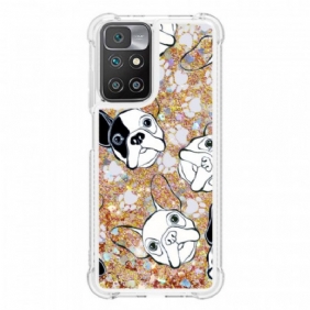 Hoesje voor Xiaomi Redmi 10 Mr Dog Pailletten